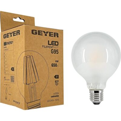 LFGNSC276 Λάμπα LED Γλόμπος Filament matt G95 6W E27 4000K 650lm GEYER