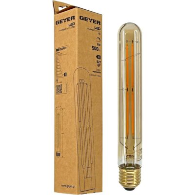 LVT30-185D Λάμπα LED Vintage T30 6W E27 2000K 500lm dim 185mm GEYER