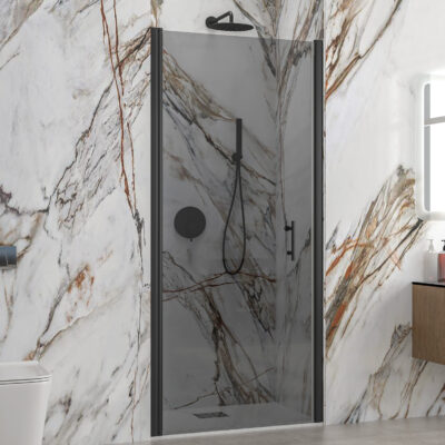 Καμπίνα από τοίχο σε τοίχο με fume κρύσταλλο S 28 ALTO PORTA Black KARAG 75x200cm