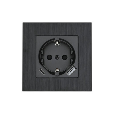 ΕΥΡΙΠΟΣ ΠΡΙΖΑ ΣΟΥΚΟ ΜΕ 2 USB 5V/2100mA ΜΕΤΑΛΛΙΚΗ ΜΑΥΡΗ BASSIAKOS