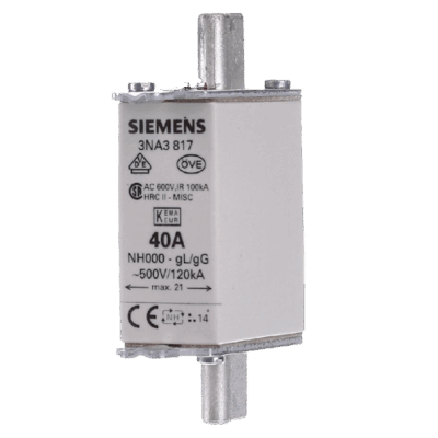 ΑΣΦΑΛΕΙΑ ΜΑΧΑΙΡΩΤΗ SIEMENS 40Α ΝΗ000 500V AC