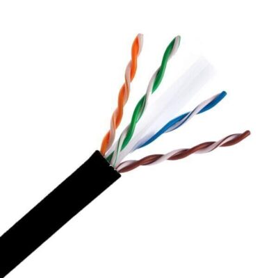 ANGA ST-L04 (100μ) Καλώδιο UTP CAT6 CCA/PVC/PET Μαύρο