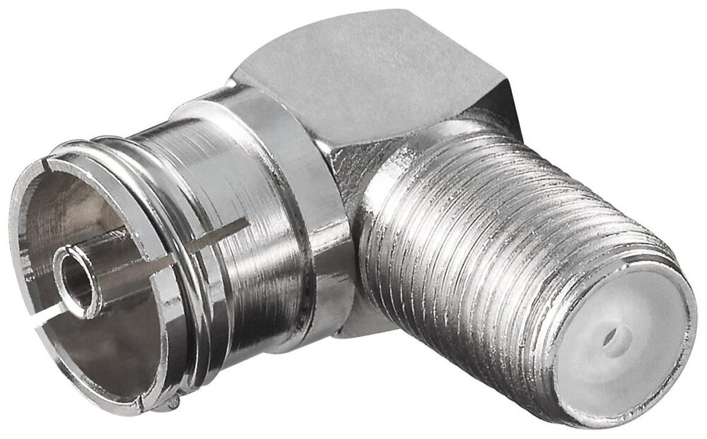 Adapter IEC (TV) θυλ. σε F θυλ. (ορθής γωνίας)