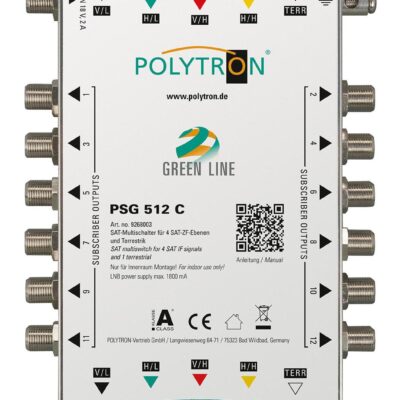 PSG 512 C  Επεκτεινόμενος Πολυδιακόπτης 5/ 12 (1 Δορυφόρος+Επίγειο-12 Εξόδους)POLYTRON