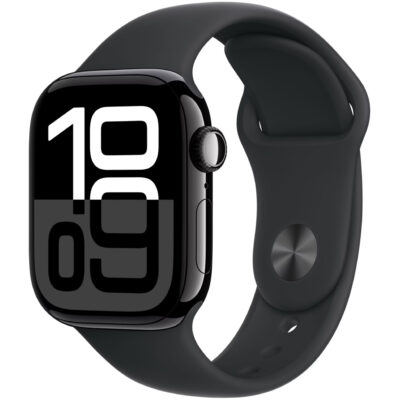 Apple Watch Series 10 Aluminum 42mm GPS eSim NFC IP6X Aluminum Case Jet Black με Sport Band Black MWWW3QH/A