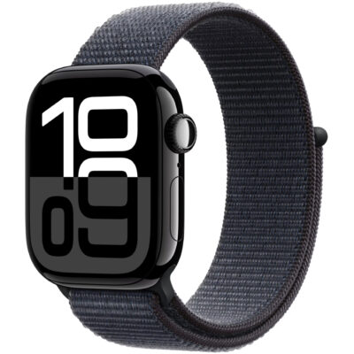 Apple Watch Series 10 Aluminum 42mm GPS eSim NFC IP6X  Aluminum Case Jet Black με Sport Loop Ink MWWG3QH/A