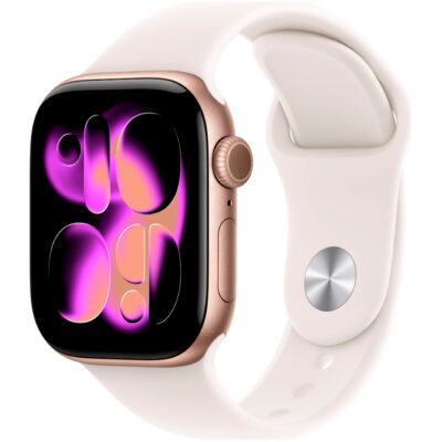 Apple Watch Series 11 (2025) Aluminum 42mm GPS eSim NFC IP6X  Aluminum Case Rose Gold με Sport Band Light Blush MEU04ZR/A