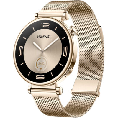 Huawei Watch GT 4 1.32" AMOLED Αδιαβροχοποίηση έως 5ATM Light Gold Milanese Strap