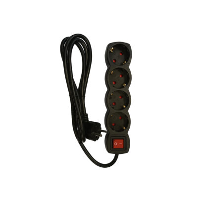 SLGE-904K ΜΑΥΡΟ ΠΟΛΥΠΡΙΖΟ 4-ΘΕΣΕΩΝ ΜΕ ΔΙΑΚΟΠΤΗ