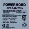 Μπαταρία 6V/ 2.8Ah POWERMOND Επαναφορτιζόμενη Μολύβδου