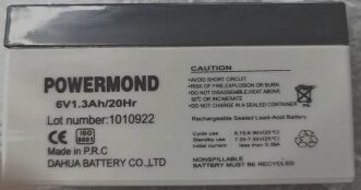 Μπαταρία 6V/ 1.3Ah POWERMOND Επαναφορτιζόμενη Μολύβδου