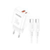 KSC-1642/WHITE  ΛΕΥΚΟΣ ΦΟΡΤΙΣΤΗΣ 30W ΜΕ ΚΑΛΩΔΙΟ  TypeC  fast charging