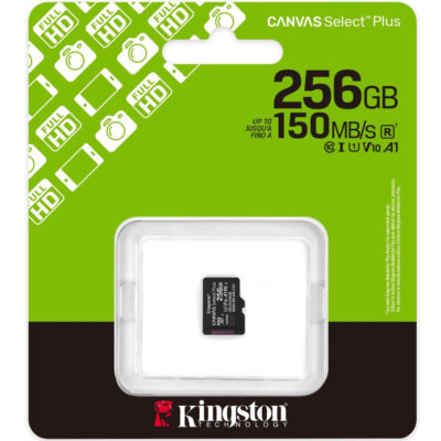 Κάρτα Μνήμης Kingston Canvas Select Plus+ MicroSDXC 256GB Class 10 έως 150MB/s SDCS3/256GBSP