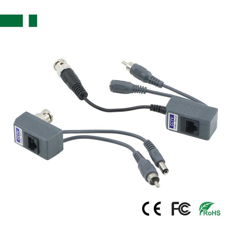 552-043-o1 ANGA Video Balun Παθητικό PS-H206PA (Ζεύγος) 350 - 550 Μέτρα με καλώδιο σε αρσενικό BNC & καλώδιο με DC Jack σε RJ45
