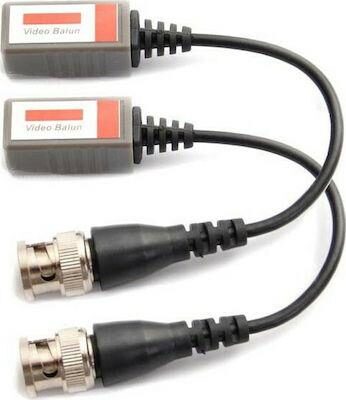 ANGA PS-H101C-2 (Ζεύγος) Video Balun Παθητικό  με Προστασία υπέρτασης 400 - 600 Μέτρα από αρσενικό BNC με καλώδιο σε ακροδέκτη με βίδες =HD-001C