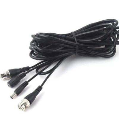 BNC Video + DC Power 5mtr Μαυρο με καθαρό χαλκό