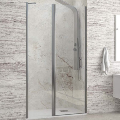 Καμπίνα από τοίχο σε τοίχο με διάφανο κρύσταλλο PANEX 400 ALTO Cromo KARAG 85x200cm