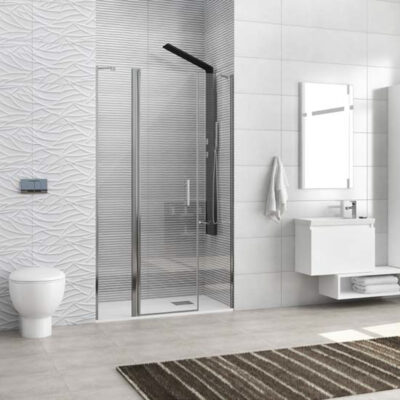Καμπίνα από τοίχο σε τοίχο με διάφανο κρύσταλλο PANEX 600 ALTO Cromo KARAG 120x200cm