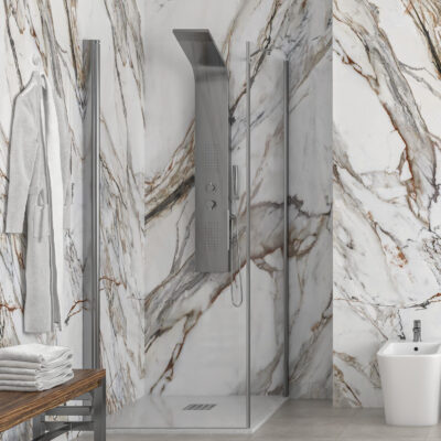 Σταθερό διαχωριστικό ντουζιέρας με διάφανο κρύσταλλο S 28F ALTO Cromo KARAG 120x200cm