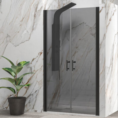 Καμπίνα από τοίχο σε τοίχο με fume κρύσταλλο S 28 ALTO SALLON Black KARAG 125x200cm