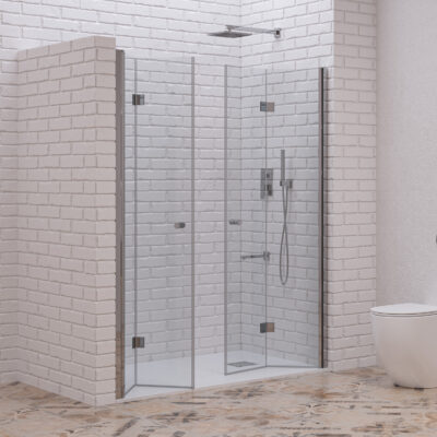 Καμπίνα από τοίχο σε τοίχο με διάφανο κρύσταλλο S 7 DP Cromo KARAG 140x200cm