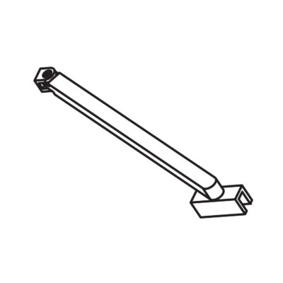 Αντηρίδα κράτησης κρυστάλλου ντουζιέρας για TINOS Gun Metal KARAG 62cm