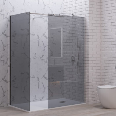 Σταθερά διαχωριστικά ντουζιέρας με fume κρύσταλλο WALKIN 2 Cromo KARAG 120x200cm