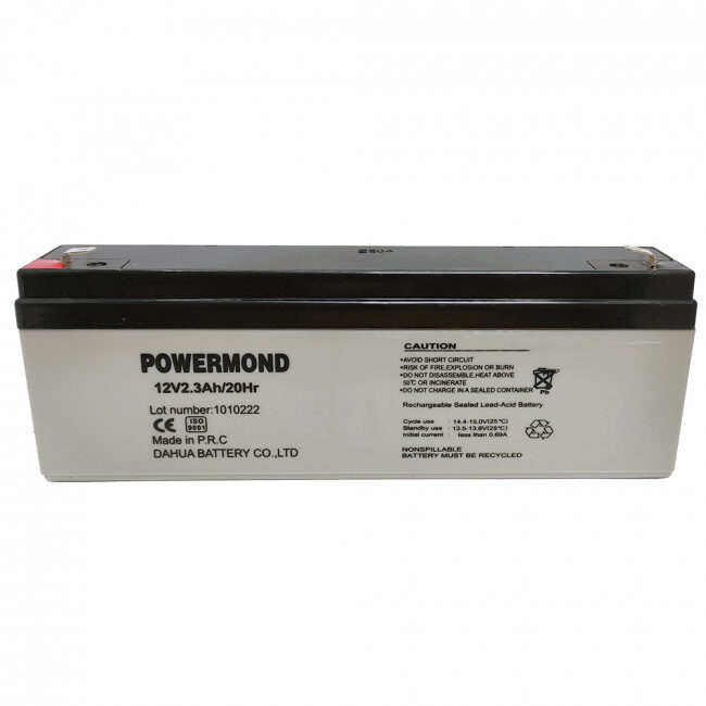 C Μπαταρία 12V/ 2.3AH POWERMOND Επαναφορτιζόμενη Μολύβδου