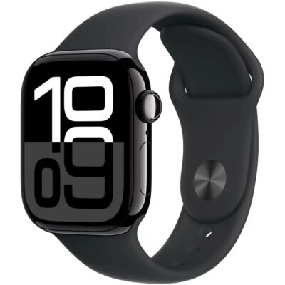 Apple Watch Series 10 Aluminum 46mm GPS NFC IP6X Aluminum Case Jet Black με Sport Band Black MWWP3QN/A