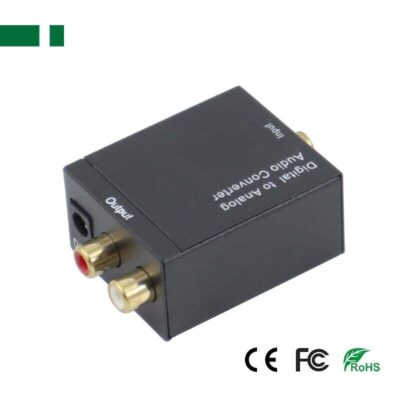 ANGA QA-C102 Μετατροπέας Ψηφιακού Ήχου Toslink ή Coaxial σε Stereo RCA (περιλαμβάνει τροφοδοτικό 5V/1A)